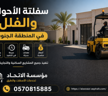سفلتة الأحواش والفلل في المنطقة الجنوبية